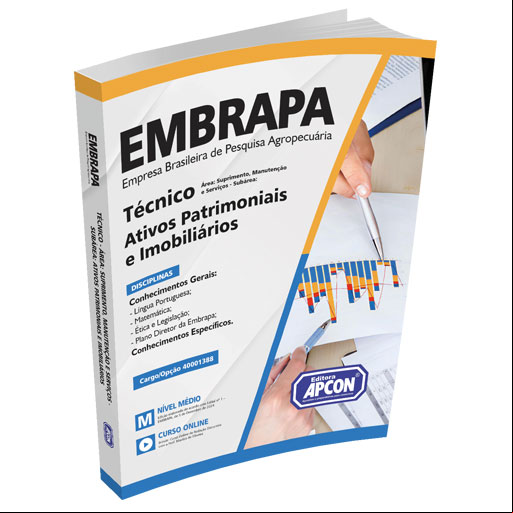 Apostila Embrapa 2025 - Técnico - Área: Suprimento, Manutenção e Serviços - Subárea: Ativos Patrimoniais e Imobiliários